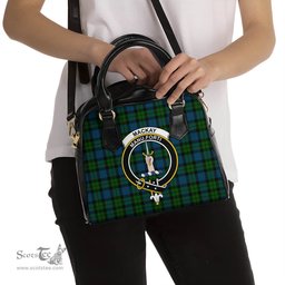 Scottish MacKay Modern Tartan Shoulder Handbags with Family Crest Scottish Plaid Tartan Plaid - ScotsTee - scotstee.com