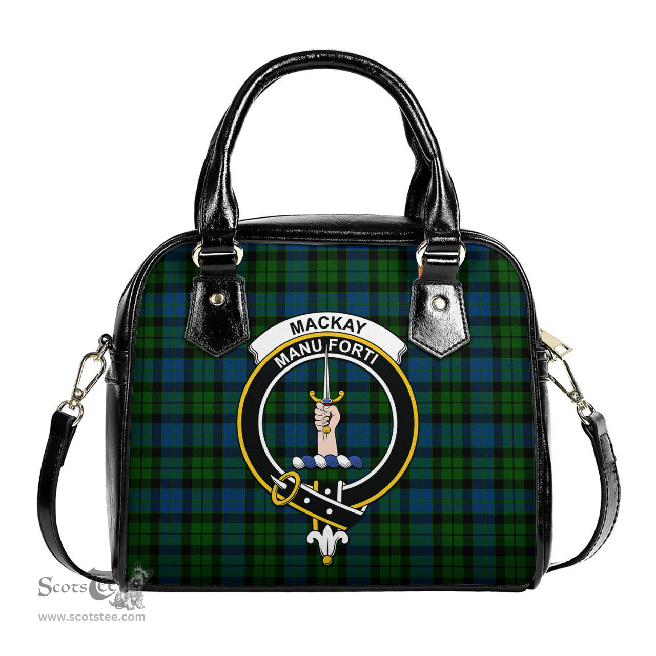 Scottish MacKay Modern Tartan Shoulder Handbags with Family Crest Scottish Plaid Tartan Plaid - ScotsTee - scotstee.com