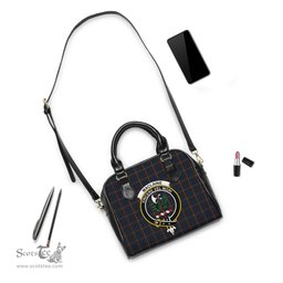 Scottish MacLaine of Lochbuie Hunting Tartan Shoulder Handbags with Family Crest Scottish Plaid Tartan Plaid - ScotsTee - scotstee.com