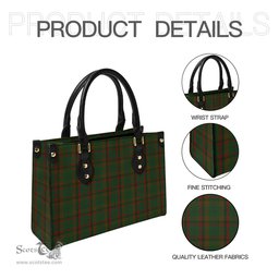 Scottish Macnaughton Hunting Tartan Leather Bag for Women Scottish Plaid Tartan Plaid - ScotsTee - scotstee.com