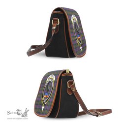 Scottish MacDonell of Glengarry Tartan Saddle Crossbody Bag with Family Crest Scottish Plaid Tartan Plaid - ScotsTee - scotstee.com