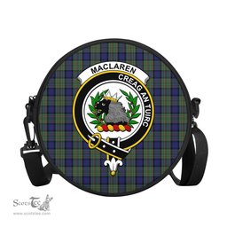 Scottish MacLaren Tartan Round Crossbody Bags - Round Purse with Family Crest Scottish Plaid Tartan Plaid - ScotsTee - scotstee.com