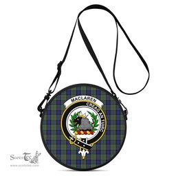 Scottish MacLaren Tartan Round Crossbody Bags - Round Purse with Family Crest Scottish Plaid Tartan Plaid - ScotsTee - scotstee.com