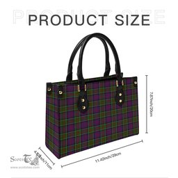 Scottish MacDonald of Clan Ranald Modern Tartan Leather Bag for Women Scottish Plaid Tartan Plaid - ScotsTee - scotstee.com