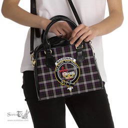 Scottish MacDonald Dress Tartan Shoulder Handbags with Family Crest Scottish Plaid Tartan Plaid - ScotsTee - scotstee.com