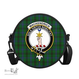 Scottish MacKendrick Tartan Round Crossbody Bags - Round Purse with Family Crest Scottish Plaid Tartan Plaid - ScotsTee - scotstee.com