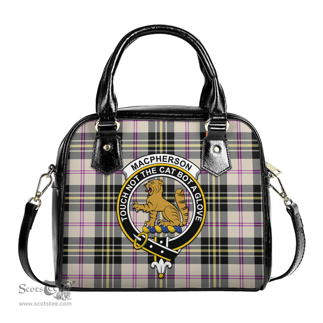 Scottish MacPherson Dress Ancient Tartan Shoulder Handbags with Family Crest Scottish Plaid Tartan Plaid - ScotsTee - scotstee.com