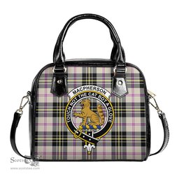 Scottish MacPherson Dress Ancient Tartan Shoulder Handbags with Family Crest Scottish Plaid Tartan Plaid - ScotsTee - scotstee.com