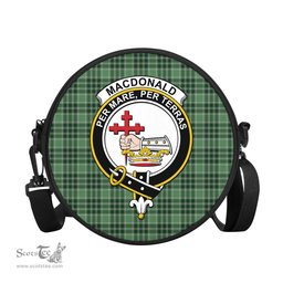 Scottish MacDonald Lord of the Isles Hunting Tartan Round Crossbody Bags - Round Purse with Family Crest Scottish Plaid Tartan Plaid - ScotsTee - scotstee.com