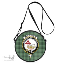 Scottish MacDonald Lord of the Isles Hunting Tartan Round Crossbody Bags - Round Purse with Family Crest Scottish Plaid Tartan Plaid - ScotsTee - scotstee.com