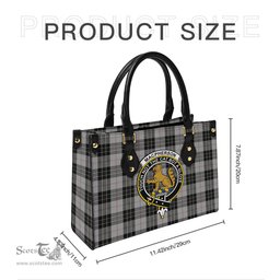 Scottish MacPherson Dress Tartan Leather Bag for Women with Family Crest Scottish Plaid Tartan Plaid - ScotsTee - scotstee.com