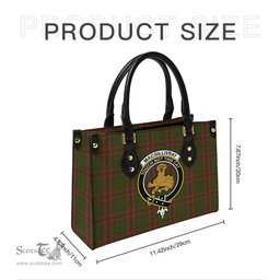 Scottish MacGillivray Hunting Tartan Leather Bag for Women with Family Crest Scottish Plaid Tartan Plaid - ScotsTee - scotstee.com