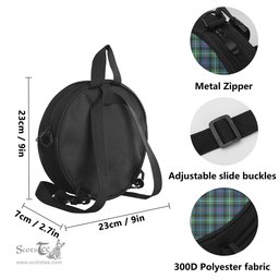 Scottish MacKenzie Ancient Tartan Round Crossbody Bags - Round Purse with Family Crest Scottish Plaid Tartan Plaid - ScotsTee - scotstee.com
