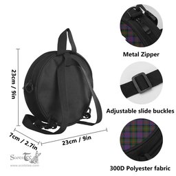 Scottish MacDonell of Glengarry Tartan Round Crossbody Bags - Round Purse with Family Crest Scottish Plaid Tartan Plaid - ScotsTee - scotstee.com