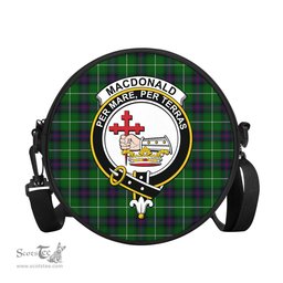 Scottish MacDonald of The Isles Tartan Round Crossbody Bags - Round Purse with Family Crest Scottish Plaid Tartan Plaid - ScotsTee - scotstee.com