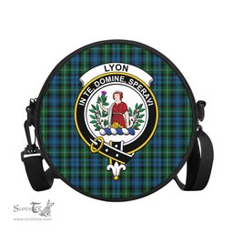 Scottish Lyon Tartan Round Crossbody Bags - Round Purse with Family Crest Scottish Plaid Tartan Plaid - ScotsTee - scotstee.com