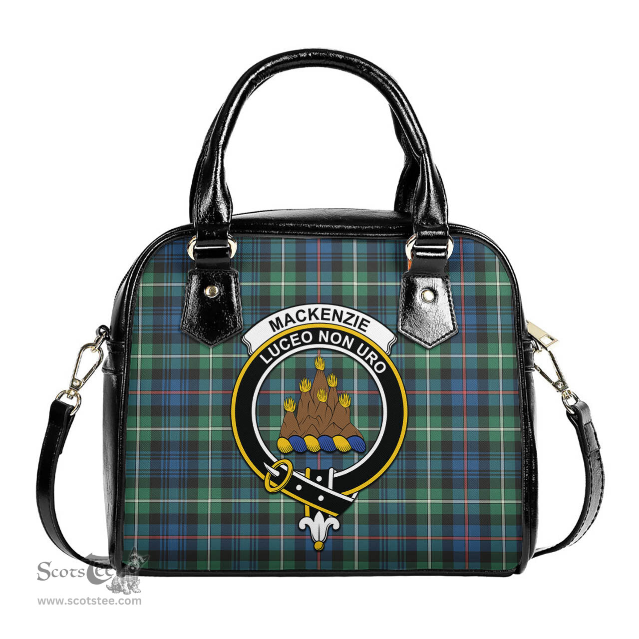 Scottish MacKenzie Ancient Tartan Shoulder Handbags with Family Crest Scottish Plaid Tartan Plaid - ScotsTee - scotstee.com