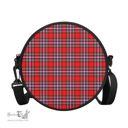 Scottish MacFarlane Modern Tartan Round Crossbody Bags - Round Purse Scottish Plaid Tartan Plaid - ScotsTee - scotstee.com
