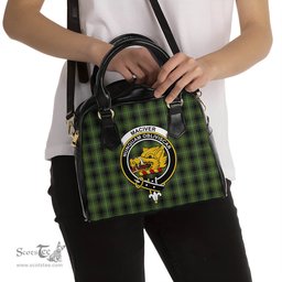 Scottish MacIver Hunting Tartan Shoulder Handbags with Family Crest Scottish Plaid Tartan Plaid - ScotsTee - scotstee.com