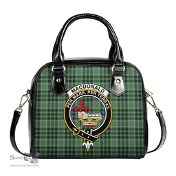 Scottish MacDonald Lord of the Isles Hunting Tartan Shoulder Handbags with Family Crest Scottish Plaid Tartan Plaid - ScotsTee - scotstee.com