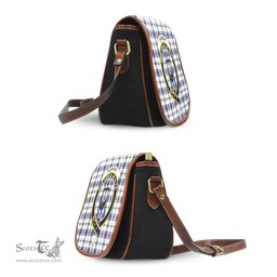 Scottish Hannay Modern Tartan Saddle Crossbody Bag with Family Crest Scottish Plaid Tartan Plaid - ScotsTee - scotstee.com