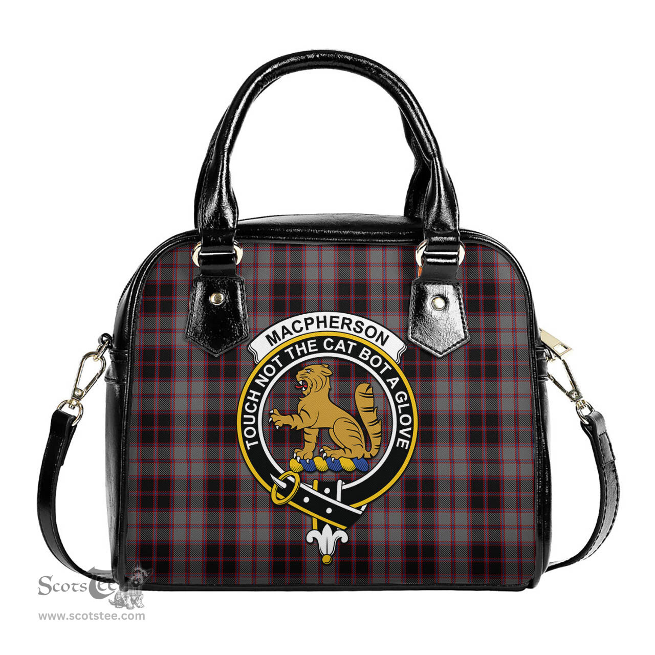 Scottish MacPherson Hunting Tartan Shoulder Handbags with Family Crest Scottish Plaid Tartan Plaid - ScotsTee - scotstee.com