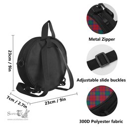 Scottish Lindsay Modern Tartan Round Crossbody Bags - Round Purse with Family Crest Scottish Plaid Tartan Plaid - ScotsTee - scotstee.com