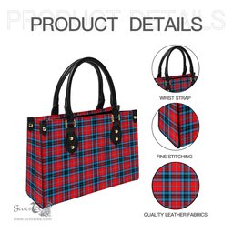 Scottish MacTavish Modern Tartan Leather Bag for Women Scottish Plaid Tartan Plaid - ScotsTee - scotstee.com