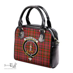 Scottish MacAlister Modern Tartan Shoulder Handbags with Family Crest Scottish Plaid Tartan Plaid - ScotsTee - scotstee.com