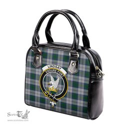 Scottish Lindsay Dress Tartan Shoulder Handbags with Family Crest Scottish Plaid Tartan Plaid - ScotsTee - scotstee.com