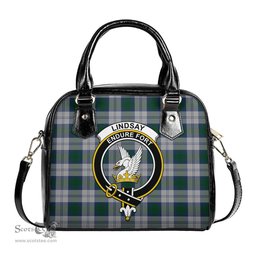 Scottish Lindsay Dress Tartan Shoulder Handbags with Family Crest Scottish Plaid Tartan Plaid - ScotsTee - scotstee.com