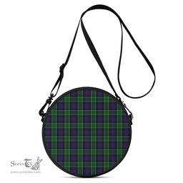 Scottish Leslie Hunting Tartan Round Crossbody Bags - Round Purse Scottish Plaid Tartan Plaid - ScotsTee - scotstee.com