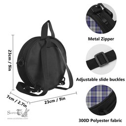 Scottish MacPherson Dress Blue Tartan Round Crossbody Bags - Round Purse Scottish Plaid Tartan Plaid - ScotsTee - scotstee.com