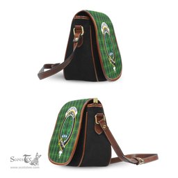 Scottish MacArthur Tartan Saddle Crossbody Bag with Family Crest Scottish Plaid Tartan Plaid - ScotsTee - scotstee.com
