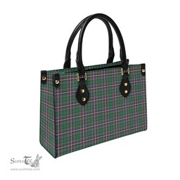 Scottish MacFarlane Hunting Ancient Tartan Leather Bag for Women Scottish Plaid Tartan Plaid - ScotsTee - scotstee.com