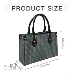 Scottish MacFarlane Hunting Ancient Tartan Leather Bag for Women Scottish Plaid Tartan Plaid - ScotsTee - scotstee.com