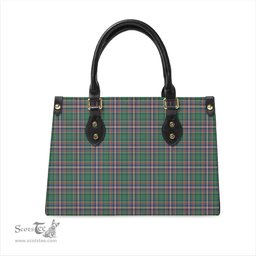 Scottish MacFarlane Hunting Ancient Tartan Leather Bag for Women Scottish Plaid Tartan Plaid - ScotsTee - scotstee.com