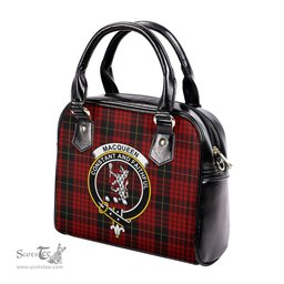 Scottish MacQueen Tartan Shoulder Handbags with Family Crest Scottish Plaid Tartan Plaid - ScotsTee - scotstee.com