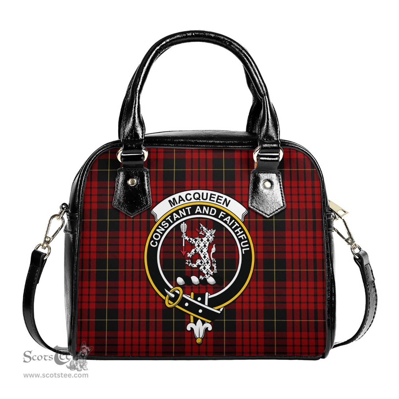 Scottish MacQueen Tartan Shoulder Handbags with Family Crest Scottish Plaid Tartan Plaid - ScotsTee - scotstee.com