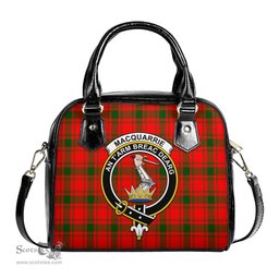 Scottish MacQuarrie Modern Tartan Shoulder Handbags with Family Crest Scottish Plaid Tartan Plaid - ScotsTee - scotstee.com