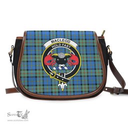 Scottish MacLeod of Harris Ancient Tartan Saddle Crossbody Bag with Family Crest Scottish Plaid Tartan Plaid - ScotsTee - scotstee.com