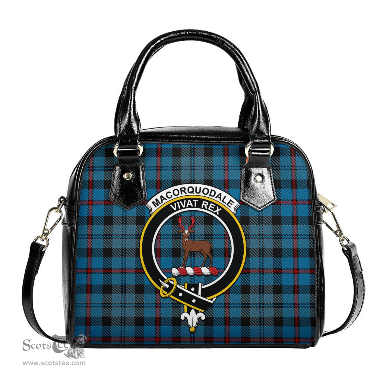 Scottish MacCorquodale Tartan Shoulder Handbags with Family Crest Scottish Plaid Tartan Plaid - ScotsTee - scotstee.com