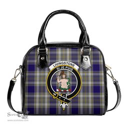 Scottish Livingston Dress Tartan Shoulder Handbags with Family Crest Scottish Plaid Tartan Plaid - ScotsTee - scotstee.com