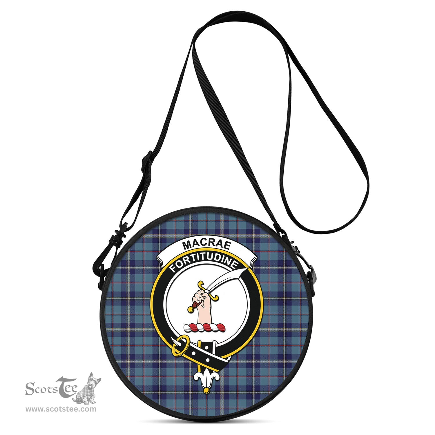 Scottish MacRaes of America Tartan Round Crossbody Bags - Round Purse with Family Crest Scottish Plaid Tartan Plaid - ScotsTee - scotstee.com