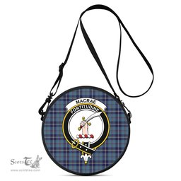 Scottish MacRaes of America Tartan Round Crossbody Bags - Round Purse with Family Crest Scottish Plaid Tartan Plaid - ScotsTee - scotstee.com