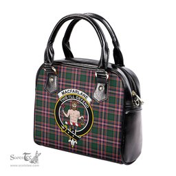 Scottish MacFarlane Hunting Modern Tartan Shoulder Handbags with Family Crest Scottish Plaid Tartan Plaid - ScotsTee - scotstee.com
