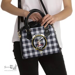 Scottish MacRae Dress Modern Tartan Shoulder Handbags with Family Crest Scottish Plaid Tartan Plaid - ScotsTee - scotstee.com