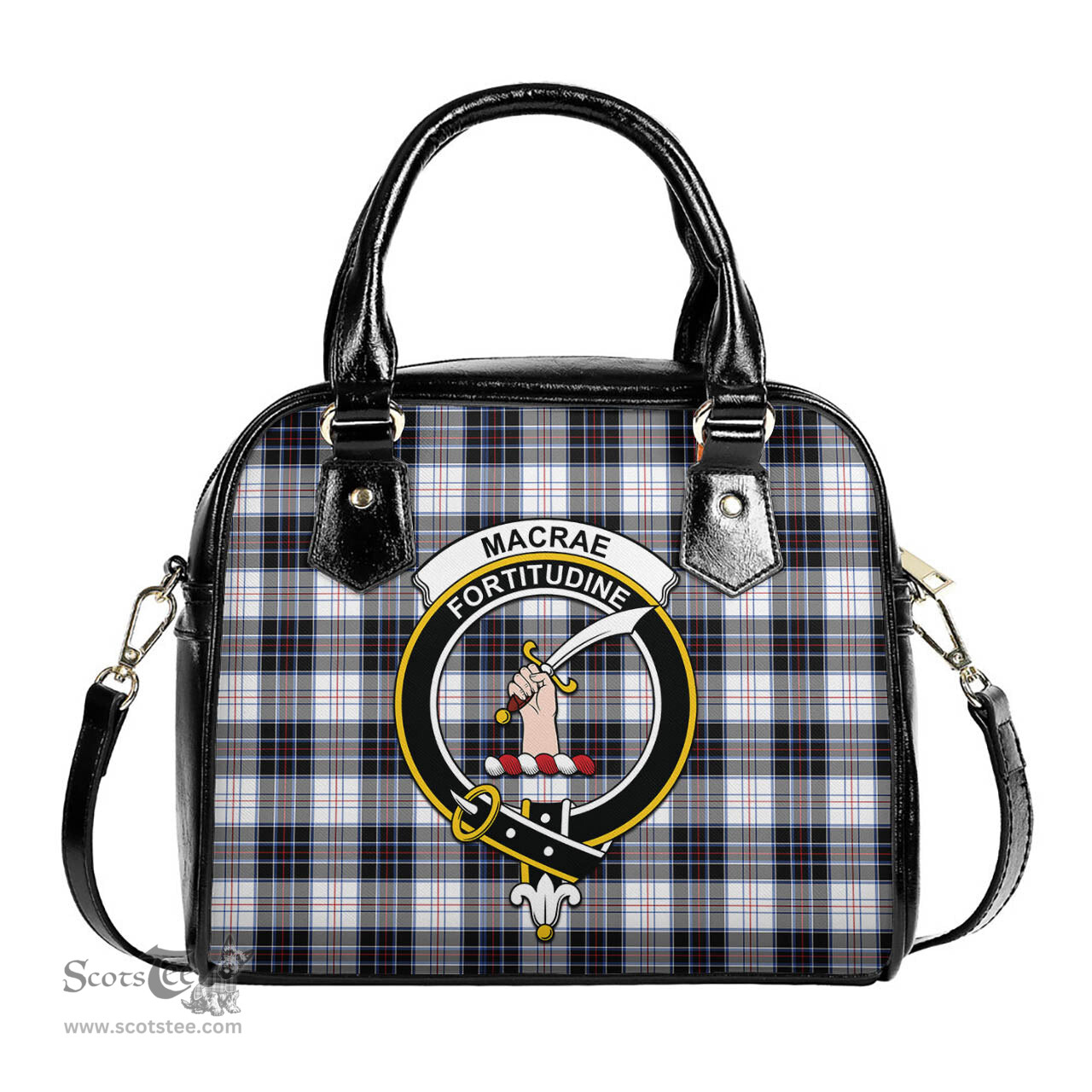 Scottish MacRae Dress Modern Tartan Shoulder Handbags with Family Crest Scottish Plaid Tartan Plaid - ScotsTee - scotstee.com