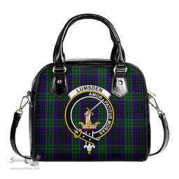 Scottish Lumsden Green Tartan Shoulder Handbags with Family Crest Scottish Plaid Tartan Plaid - ScotsTee - scotstee.com