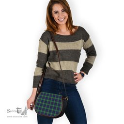 Scottish MacDonald of the Isles Hunting Modern Tartan Saddle Crossbody Bag Scottish Plaid Tartan Plaid - ScotsTee - scotstee.com